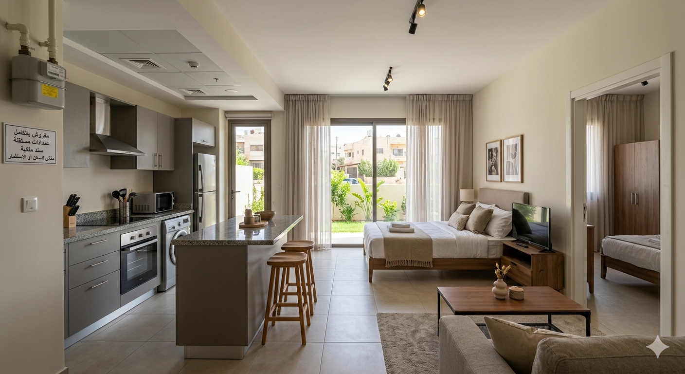 Cozy Fully Furnished 2-Bedroom Studio for Sale in Shmeisani - Commodore St.