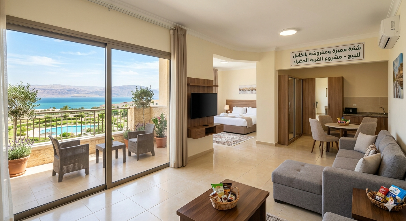 Fully Furnished 1-Bedroom Apartment for Sale in Green Village - Dead Sea